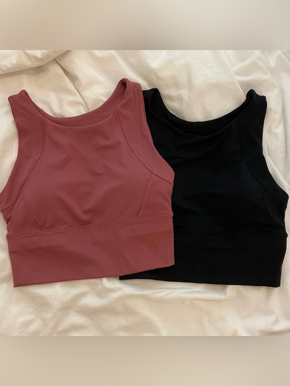 Everyday Crop Tops - Dusty Rose & Black